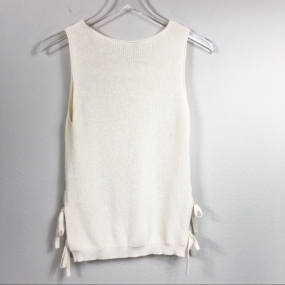 Madewell | Side Tie Cream Knit Tank - Picture 6 of 7